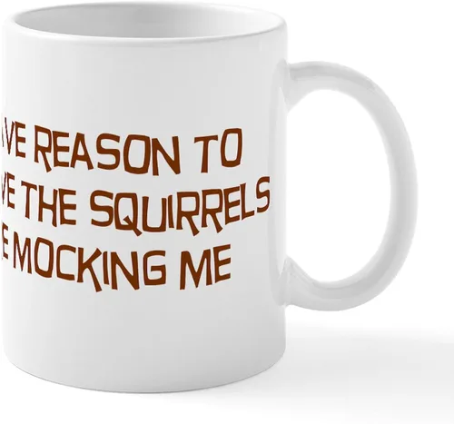 Vista 30 de CafePress Taza navideña de ardilla de 11 oz (11.0 fl oz) taza de café de cerámica