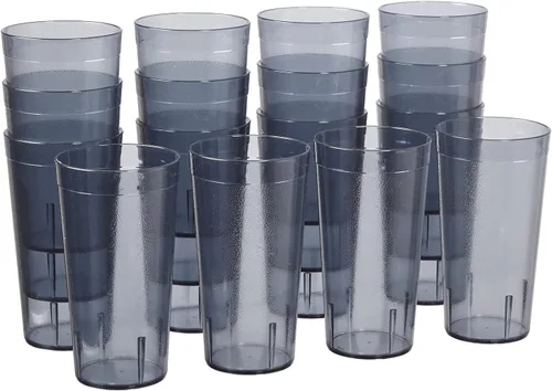 Vista 14 de Café. 16 piezas, resistente a la rotura, 20 oz. Vasos para bebidas con calidad de restaurante, Multicolor