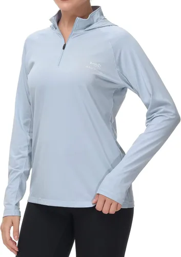 Vista 5 de BASSDASH Sudadera con capucha UPF 50+ de manga larga para mujer