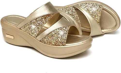 Vista 4 de Low Wedge Sandals for Women Dressy Summer Women Shoes Size 12 Wide Width Sandals Wedges Off White Wedge Sandals for Women Low Heel Womens Orthopedic