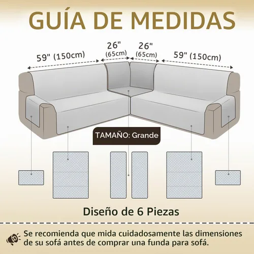 Vista 5 de Arfntevss Fundas impermeables para sofá modular en forma de L, lavable, de terciopelo, para sofá seccional, antideslizantes, fundas de esquina
