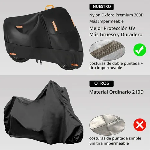 Vista 2 de SECELES - Funda para ciclomotor resistente 300D para bicicletas de hasta 72 pulgadas Negro