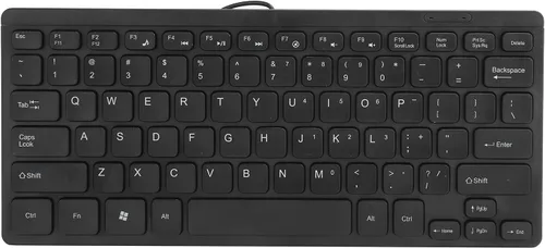 Vista 5 de Dilwe K1000 Teclado USB con cable compacto Mini portátil que ahorra espacio Plug and Play Ergonómico PC Compatible Negro