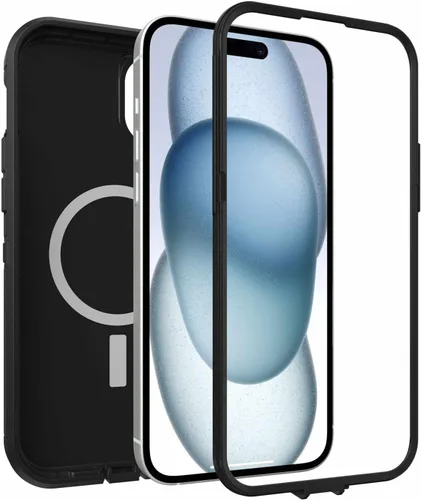 Vista 4 de OtterBox Funda para iPhone 15 Plus y iPhone 14 Plus Defender Series XT, color negro, sin pantalla, resistente, se ajusta a MagSafe, accesorio