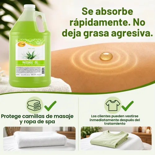 Vista 4 de SPA REDI Aceite de masaje profesional, hidratación profunda, 128 oz