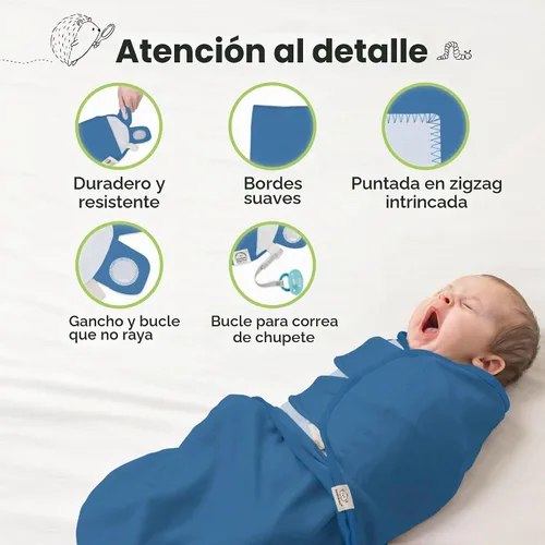 Vista 8 de KeaBabies Paquete de 3 pañales orgánicos para recién nacidos, 0.5 TOG Frost