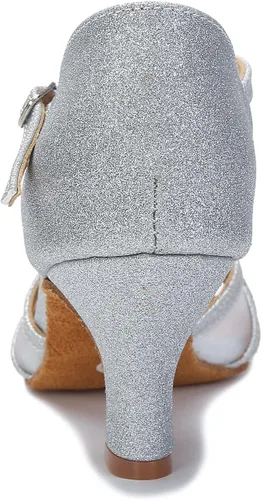 Vista 3 de Akanu Zapatos de baile latino para mujer, zapatos de baile de salsa