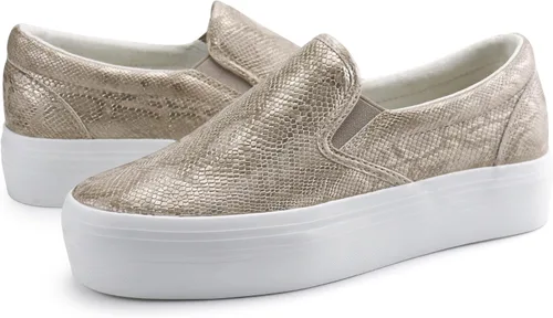 Vista 3 de JABASIC Mocasines de plataforma sin cordones para mujer, mocasines cómodos y casuales