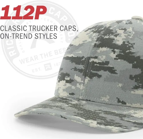 Vista 6 de Richardson - Gorra de béisbol ajustable unisex 112, Snapback estilo camionero