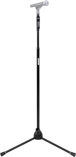 Vista 15 de Shure by Gator - Soporte de micrófono de base redonda con embrague giratorio estándar de altura ajustable y base de 10 pulgadas; (SH-RBMICSTAND10)