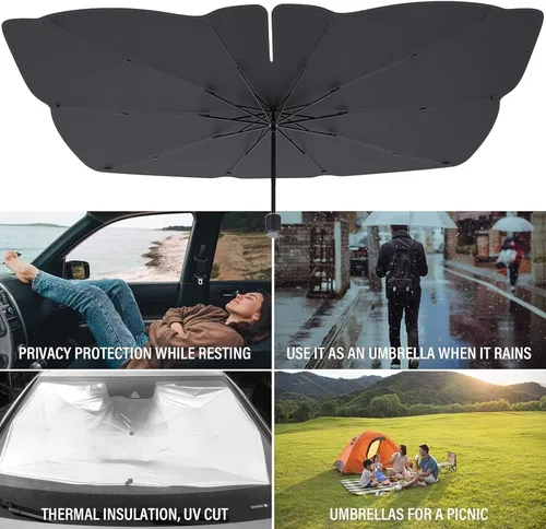 Vista 6 de Car Windshield Sun Shade Umbrella for Honda HR-V 2023 2024 2025, Foldable UV Block Sunshade Front Window, Heat Insulation Protection Vehicle Cool