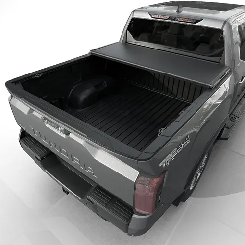 Vista 3 de Tutel - Funda para cama de camioneta de perfil bajo con caparazón duro plegable Se adapta a Toyota Tundra 2022-2026 Cama de 5'6'' (66.7')