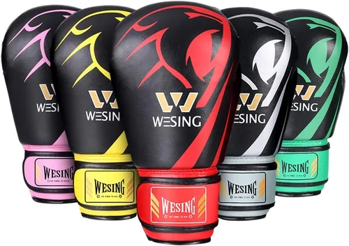 Vista 9 de Wesing - Guantes de boxeo profesionales para hombres y mujeres, guantes de boxeo para kickboxing, guantes de entrenamiento para adultos y niños