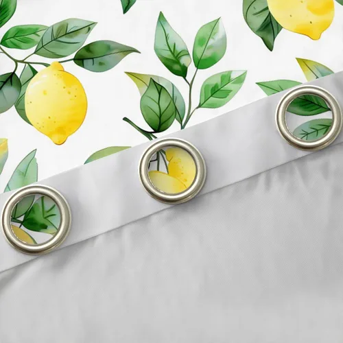 Vista 5 de Feelyou Cortinas de limón para dormitorio, sala de estar, niños, patrón botánico de limón, cortinas opacas para oscurecer las frutas tropicales