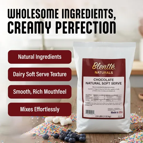 Vista 4 de Blentte Mezcla para Helado Suave en Polvo - Polvo Cremoso Natural para Heladera de Postres Congelados, Helado Casero, Gelato o Yogur - Mezcla