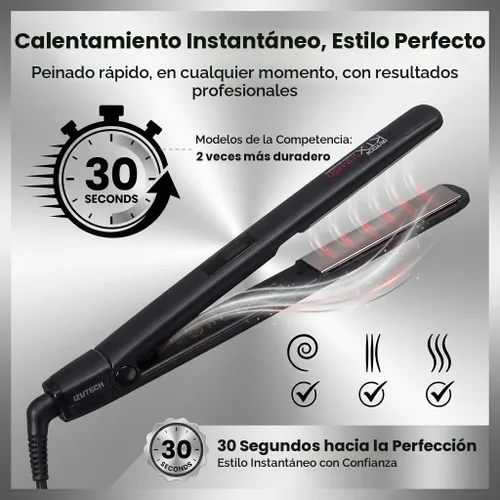 Vista 3 de IZUTECH KTX Slim450 Titanium - Plancha plana profesional de 1 pulgada con calor ajustable a 450 grados de doble voltaje apagado automático