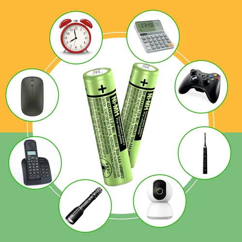 Vista 8 de Paquete de 12 baterías recargables NiMH AAA 400mah para teléfonos