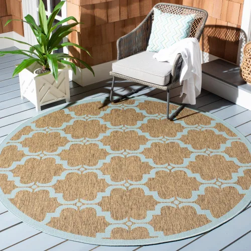 Vista 25 de SAFAVIEH Alfombra lavable al aire libre Courtyard Collection - 9 x 12 pies, beige y terracota, no desprende pelusa y fácil limpieza, ideal