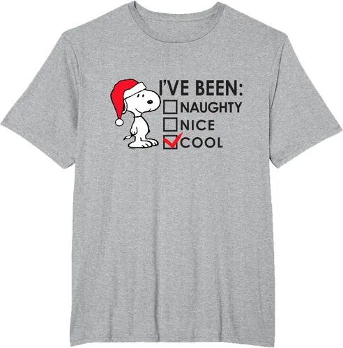 Vista 39 de Peanuts - Camiseta de Navidad fresca de Snoopy, Azul Blanco