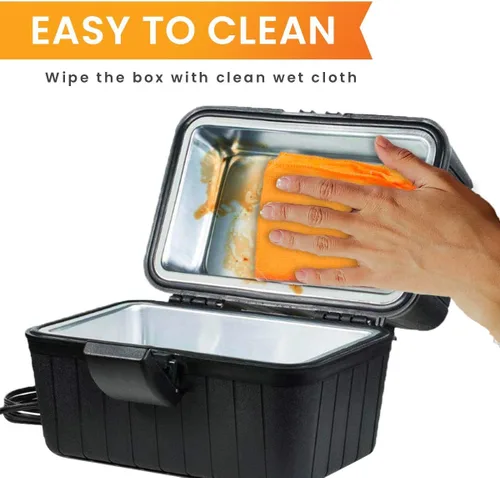 Vista 7 de Zento Deals Lonchera térmica – Mini calentador eléctrico portátil de 12 V para alimentos de coche – Perfecto para viajes al aire libre, camping