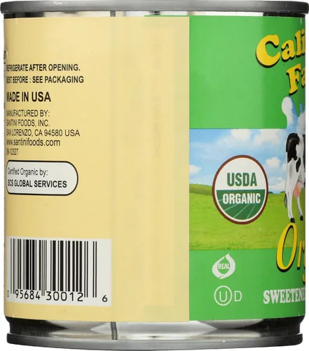 Vista 6 de California Farms, leche endulzada condensada orgánica, 14 onzas