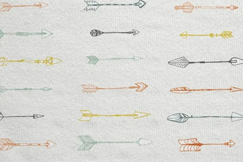 Vista 5 de Lunarable Arrow - Toalla de esterilla de yoga, diseño de flechas dibujadas a mano, colorido patrimonio tribal de la cultura, antideslizante