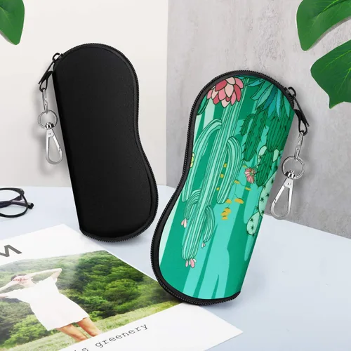 Vista 9 de MoKo Estuche suave para lentes de sol, paquete de 2, estuche de neopreno portátil ultraligero con cremallera para gafas, caja de seguridad