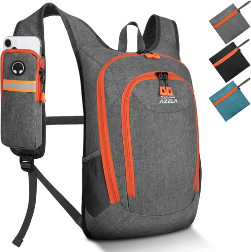 Vista 8 de Esup Mochila de senderismo pequeña de 15 L plegable y ligera mochila de viaje para mujeres y hombres (negro)