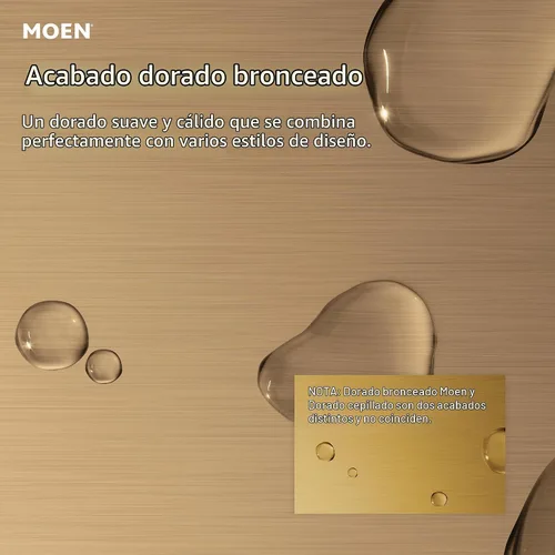 Vista 5 de Moen T2471BZG Genta LX - Molde para ducha, color dorado bronce