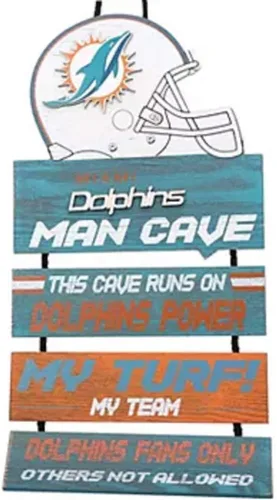 Vista 9 de NFL Team Logo Mancave Man Cave Hanging Wall Sign