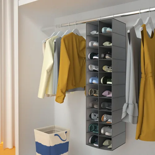 Vista 2 de coastal rose Organizador colgante de zapatos para armario, 20 secciones organizadores colgantes de armario y estantes de almacenamiento, soporte