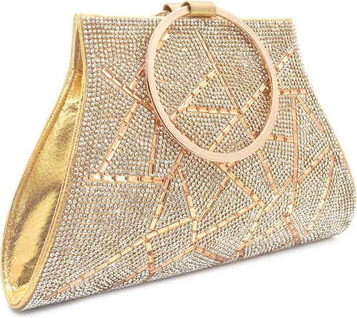 Vista 10 de Carteras Clutch de Cristal para Novia y Dama de Honor, Elegante Bolso de Muñeca de Noche para Mujeres Crystal, Bride and Bridesmaid, Elegant