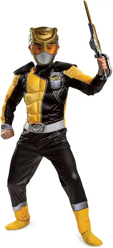 Vista 5 de Power Rangers Classic Beast Morphers Gold Ranger - Disfraz para niño