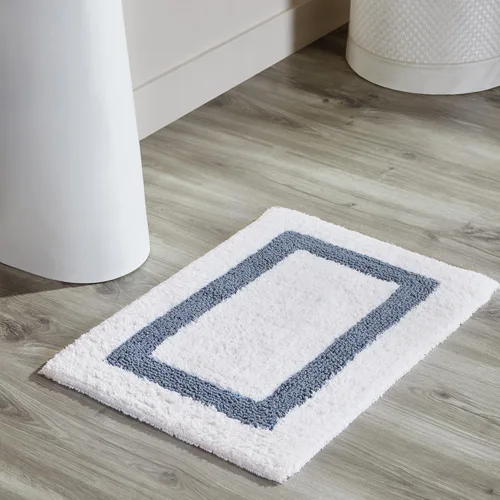 Vista 126 de Better Trends - Alfombra de baño 100% algodón reversible, altamente absorbente y lavable a máquina, suave, tapete de ducha para piso de baño