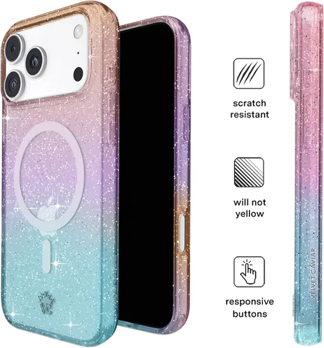 Vista 1356 de VELVET CAVIAR Funda para iPhone 15, compatible con MagSafe, probada contra caídas de 10 pies, fundas protectoras de diseño, leopardo color rosa