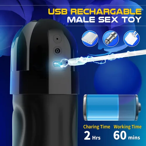 Vista 8 de Juguetes sexuales para adultos para hombres, Movakativ masturbador masculino de succión con bomba de pene, 10 vibraciones y 5 succiones, vibrador