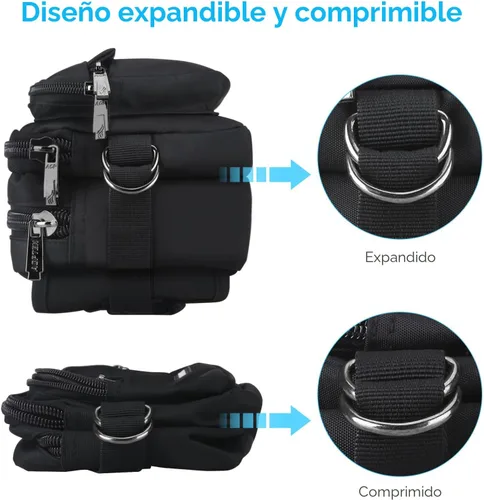 Vista 8 de AGPTEK Fanny Pack for Women Men, RFID Large Capacity Waist Wallet Bag, Adjustable & Waterproof Bum Belt Pouch for Travel, Running, Shopping, Hiking