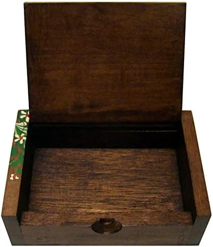 Vista 2 de Caja de madera china pintada, regalos chinos para mujeres, caja de madera china pintada - doncella