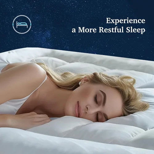 Vista 5 de Sleep Climate Cubrecolchón con parte superior de almohada reguladora de temperatura con tecnología 37.5® tamaño individual - Funda de mezcla
