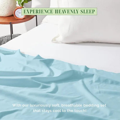 Vista 6 de Elegant Comfort Sábana encimera de 1 pieza de calidad hotelera, lujosa y suave, 1500 hilos, calidad egipcia, resistente a arrugas, manchas