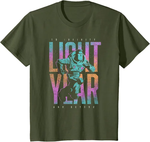 Vista 10 de Disney Pixar Lightyear Buzz Lightyear To Infinity And Beyond Camiseta, Negro