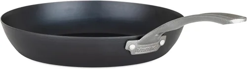 Vista 7 de Viking Sartén antiadherente, utensilios de cocina de acero al carbono azul de 10 pulgadas, negro