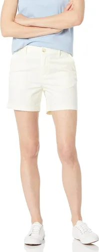 Vista 18 de Amazon Essentials Pantalones cortos caqui de tiro medio y entrepierna de 5 pulgadas para mujer (disponible en cortes rectos y curvos)