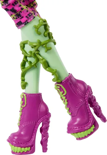 Vista 4 de Monster High Muñeca Boo-riginal Creeproduction, Venus McFlytrap - Reproducción coleccionable con soporte para muñecas, diario y Pet Chewlian