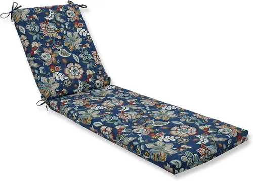 Vista 13 de Pillow Perfect Cojín para tumbona con respaldo sólido para interiores y exteriores, con lazos de fibra de felpa, resistente a la intemperie y a