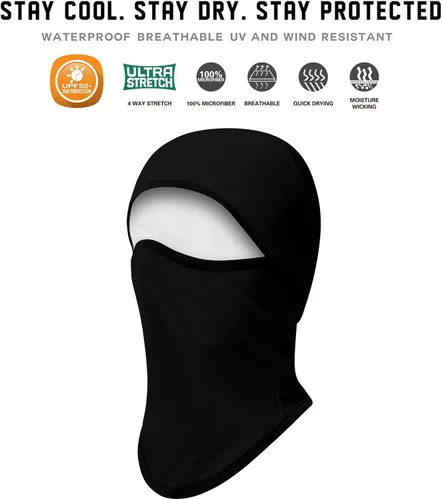 Vista 4 de Obacle Pasamontañas para hombres y mujeres, para protección solar, motocicleta, pesca, raves
