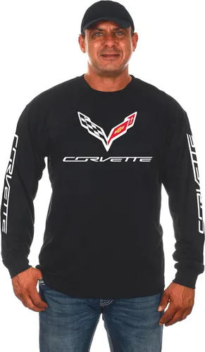 Vista 2 de JH DESIGN GROUP - Camiseta de manga larga con diseño de Chevy Corvette C7 para hombre