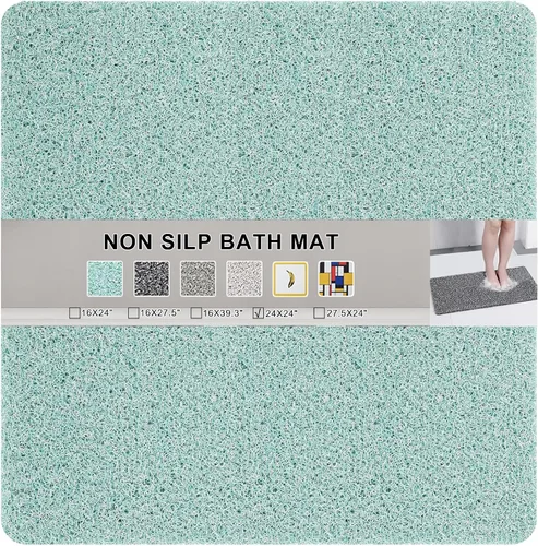 Vista 9 de Tapete antideslizante para bañera, tapete de baño antideslizante de 0.6 pulgadas, extra grueso, de secado rápido, tapete de ducha antideslizante