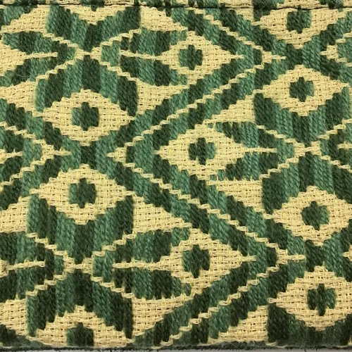 Vista 6 de Monedero "Rosario", hecho por Jühue Artesanal, Bolso hecho a mano hecho en México, Bolso verde, bordado a mano, pieza única, Bolso bordado, Bordado