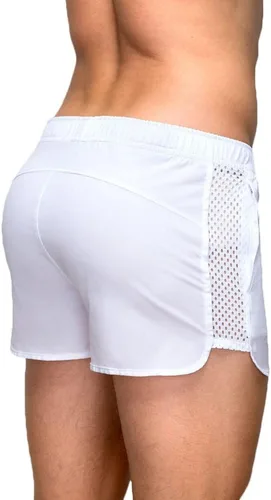 Vista 2 de Pantalones cortos de entrenamiento para hombre de 3 pulgadas de secado rápido, para gimnasio, culturismo, pantalones cortos deportivos con bolsillos